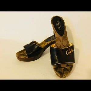Coach Wedge Slip On Heels - Size 8